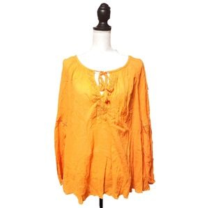 Lane Bryant Women's Top Sz 18/20 Orange V-neck